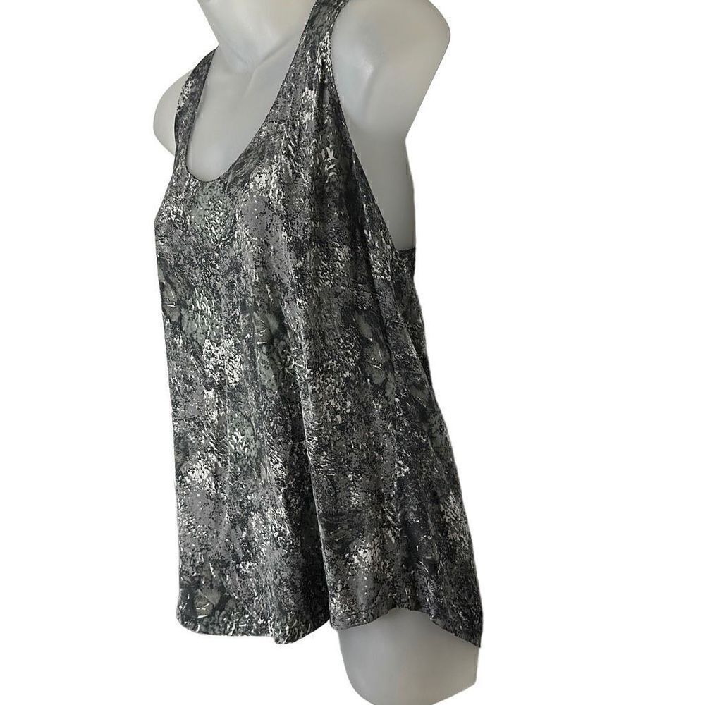 JOIE Sanders Splatter Print Silk Tank Top S charcoal - Picture 4 of 6
